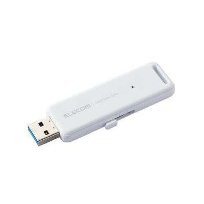 外付けSSD/ポータブル/USB3.2(Gen2)対応/スライド式/1TB/ホワイト ESD-EMB1000GWH
