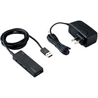 USB2.0ハブ/ACアダプタ付/セルフパワー/4ポート/ブラック U2H-AN4SBK