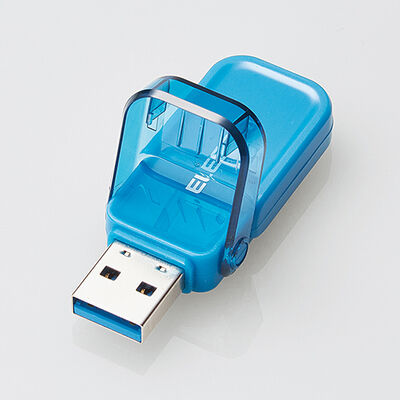 USBメモリー/USB3.1(Gen1)対応/フリップキャップ式/16GB/ブルー MF-FCU3016GBU