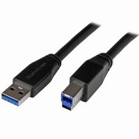 USB 3.0 アクティブリピーターケーブル USB A(オス) - USB B(オス) 10m USB 3.1 Gen 1 (5 Gbps) USB3SAB10M