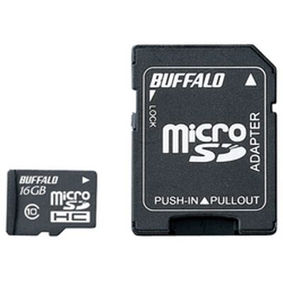 Class10 microSDHCカード SD変換アダプター付 16GB RMSD-16GC10AB