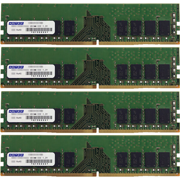 富士通WEB MART] DDR4-2400 UDIMM ECC 16GB×4枚 1Rx8 ADS2400D-E16GSB4