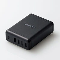 スマートフォン・タブレット用AC充電器/USB-A×4(おまかせ充電)/Type-C×1(USB PD30W)/電源ケーブル1.5m/ブラック MPA-ACD02BK