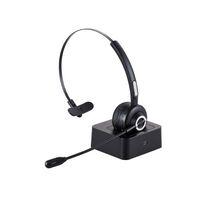 Bluetooth片耳ヘッドセット/オーバーヘッドタイプ/充電台付/ブラック LBT-HSOH14BK