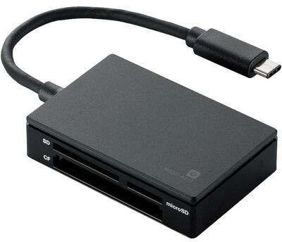 メモリリーダライタ/USB Type-Cコネクタ/USB3.1 Gen/SD+MS+CF+XD/ブラック MR3C-A010BK