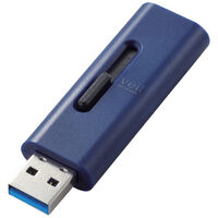 USBメモリー/USB3.2(Gen1)対応/スライド式/32GB/ブルー MF-SLU3032GBU