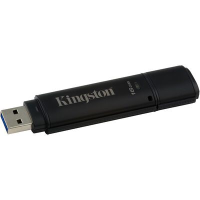 16GB USBメモリー USB3.0 ブラック 256ビット AES暗号化機能付 SafeConsole管理対応品 DT4000G2DM/16GB