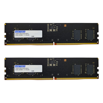DDR5-5600 UDIMM 8GB×2枚 ADS5600D-X8GW