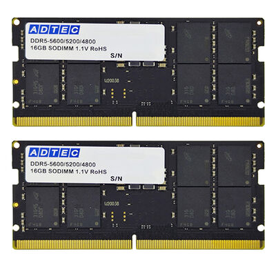 DDR5-5600 SODIMM 16GB×2枚 ADS5600N-H16GW