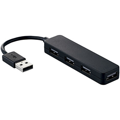USB2.0ハブ/カラフルモデル/バスパワー/4ポート/ブラック U2H-SN4NBBK