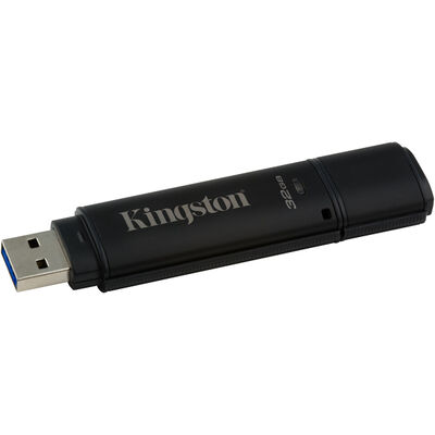 32GB USBメモリー USB3.0 ブラック 256ビット AES暗号化機能付 SafeConsole管理対応品 DT4000G2DM/32GB