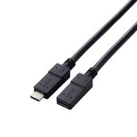 USB延長ケーブル/5Gbps/C-Cメスタイプ/USB Power Delivery対応/ノーマル/1.0m/ブラック USB3-ECC10BK