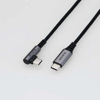 USB Type-Cケーブル/スマホ用/USB(C-C)/USB Power Delivery対応/認証品/L字コネクタ/抗菌・抗ウイルス/0.3m/ブラック MPA-CCL03NBK