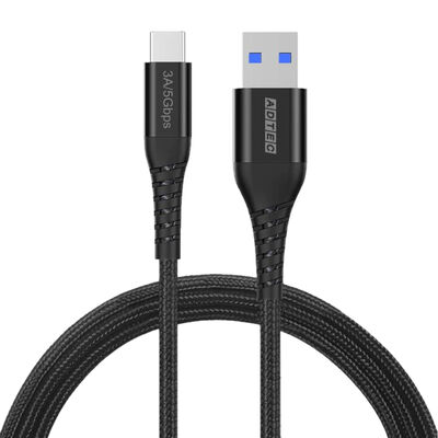 USB3.0 Type-A to C ケーブル (36W出力 / 5Gbps / 2.0m) ブラック APC-V2006AC-U3-BK