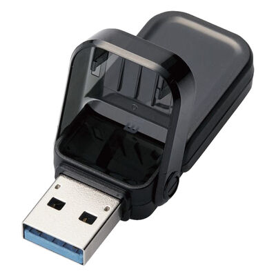 USBメモリー/USB3.1(Gen1)対応/フリップキャップ式/128GB/ブラック MF-FCU3128GBK