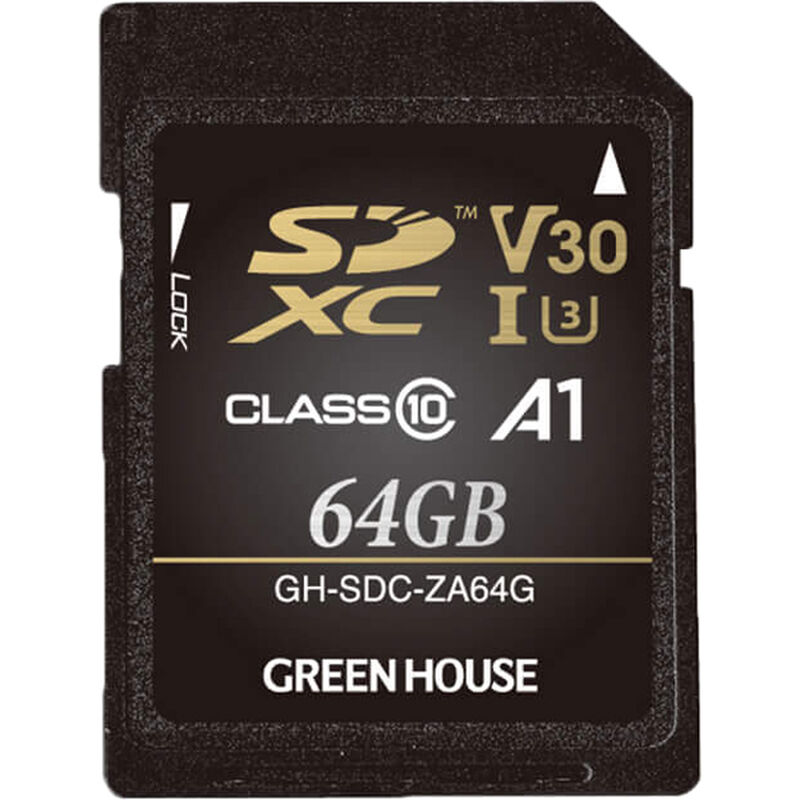 SDXCカード UHS-I U3 V30 A1 64GB GH-SDC-ZA64G