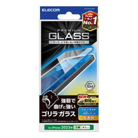 iPhone 15 Pro用ガラスフィルム/ゴリラ/0.21mm/高透明/ブルーライトカット PM-A23CFLGOBL