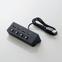 USB HUB2.0/機能主義/個別スイッチ付/セルフパワー/4ポート/100cm/ブラック U2H-TZS428SBK