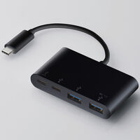 USBHUB/USB3.1(Gen2)/USB Power Delivery対応/Type-Cコネクタ/Aメス2ポート/Cメス2ポート/バスパワー/ブラック U3HC-A424P10BK