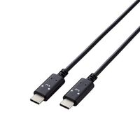 USB Type-C to USB Type-Cケーブル/USB PD対応/顔つきタイプ/1.0m/くろちゃん(ブラック×ホワイト) MPA-CCF10BF