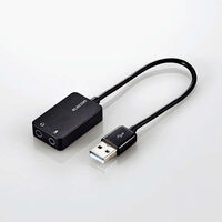 USBオーディオ変換アダプタ/0.15m/ブラック USB-AADC02BK