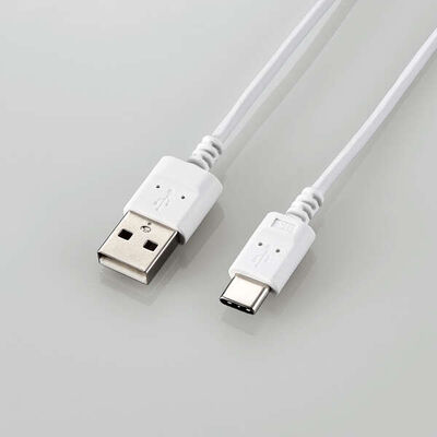 USB Type-Cケーブル/スマホ用/USB(A-C)/極細/1.0m/ホワイト MPA-ACX10WH