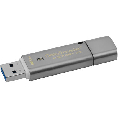 32GB セキュリティUSB3.0メモリー DataTraveler Locker+ G3・DTLPG3/32GB