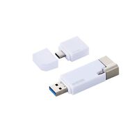 Lightningコネクタ搭載USBメモリ/USB3.2(Gen1)/USB3.0対応/256GB/Type-C変換アダプタ付/ホワイト MF-LGU3B256GWH