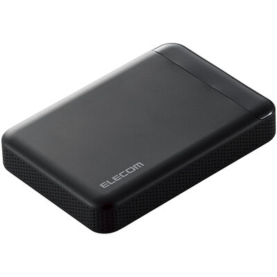 ビデオカメラ向けポータブルハードディスク/USB3.1/2TB/ブラック ELP-EDV020UBK