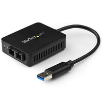 USB 3.0 - 光ファイバー変換アダプタ 1000Base-SX 2芯SCコネクタ マルチモード Windows/ Mac/ Linux対応 US1GA30SXSC