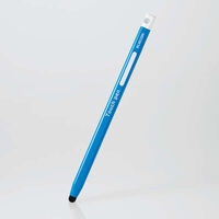 タッチペン/スマホ・タブレット用/鉛筆型/三角/細軸/超感度タイプ/ブルー P-TPEN02SBU
