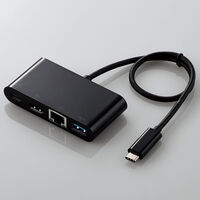 Type-Cドッキングステーション/PD対応/充電用Type-C1ポート/USB(3.1)1ポート/HDMI1ポート/LANポート/30cmケーブル/ブラック DST-C09BK