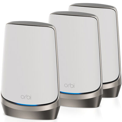 Orbi WiFi 6E AXE11000 クアッドバンドメッシュWiFi システム スターターキット3台セット RBKE963-100JPS