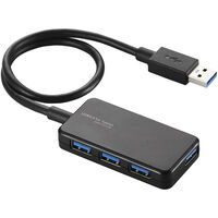 USB3.0ハブ/バスパワー/タブレット向け/4ポート/ブラック U3H-A411BBK