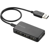 USB2.0ハブ/バスパワー/タブレット向け/スイングコネクタ/4ポート/ブラック U2HS-A402BBK