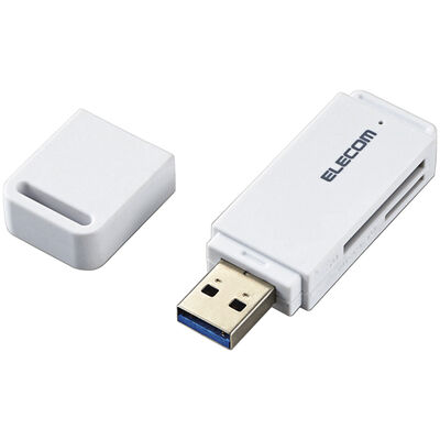 メモリリーダライタ/USB3.0対応/直挿し/SD系専用/ホワイト MR3-D011WH