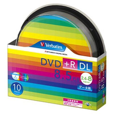 DVD+R DL 8.5GB PCデータ用 8倍速対応 10枚スピンドルケース入り ワイド印刷可能 DTR85HP10SV1