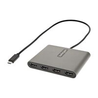 USB-C接続クアッドHDMIディスプレイ変換アダプタ/USB-HDMI 4出力コンバータ/1080p 60Hz/USB Type-C接続 USBC2HD4
