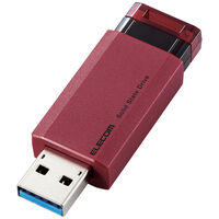 外付けSSD/ノック式/USB3.2(Gen2)対応/500GB/レッド ESD-EPK0500GRD