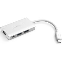 USB Type-Cハブ 2ポートType-A/PD/HDMI変換アダプター シルバー /HDMI映像音声出力/PD充電が可能 AAPADHUBA01MSL