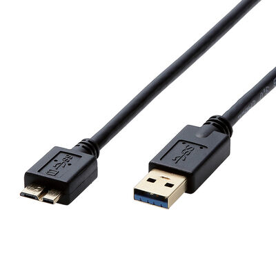 USB3.0ケーブル/A-microBタイプ/0.5m/ブラック DH-AMB3N05BK