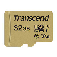 32GB UHS-I U3 microSDHC Card with Adapter (MLC) TS32GUSD500S