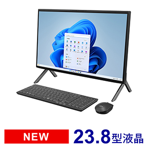  23.8型大画面 オールインワン デスクトップPC/ESPRIMO FH77/H3 ブラック/WEB型名：FMVF77H3B_M